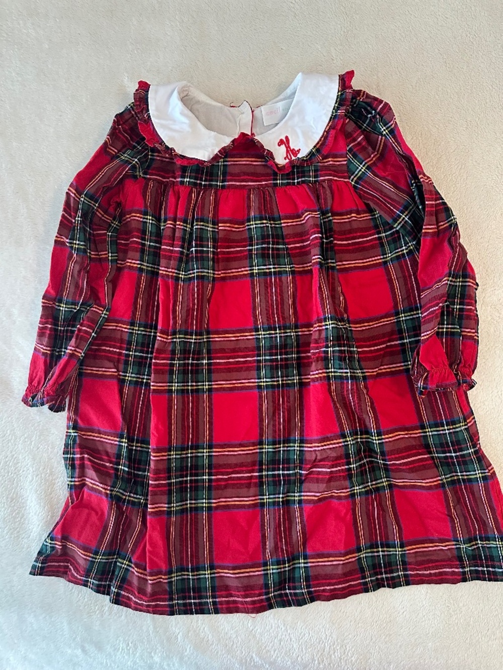 Cecil and Lou Holiday Plaid Dress Size 5 H Monogram